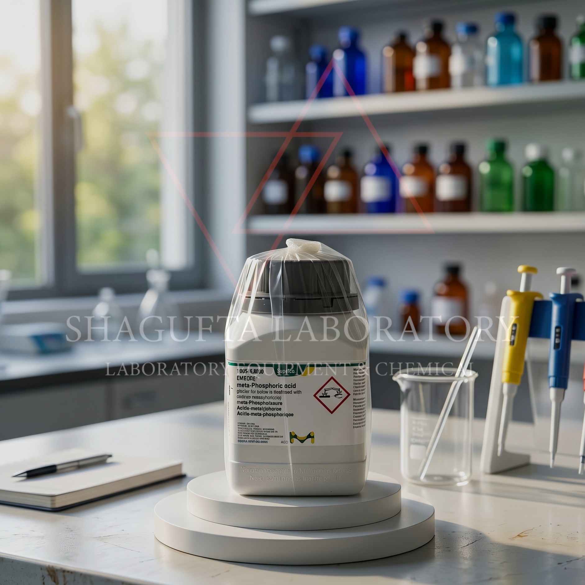 Meta-Phosphoric Acid EMSURE Merck 10gr adalah bahan kimia analytical grade berkualitas tinggi untuk kebutuhan analisis laboratorium, quality control, penelitian, preparasi sampel, dan aplikasi kimia analitik profesional. Cocok digunakan pada laboratorium industri, farmasi, pendidikan, dan institusi penelitian. (repack)