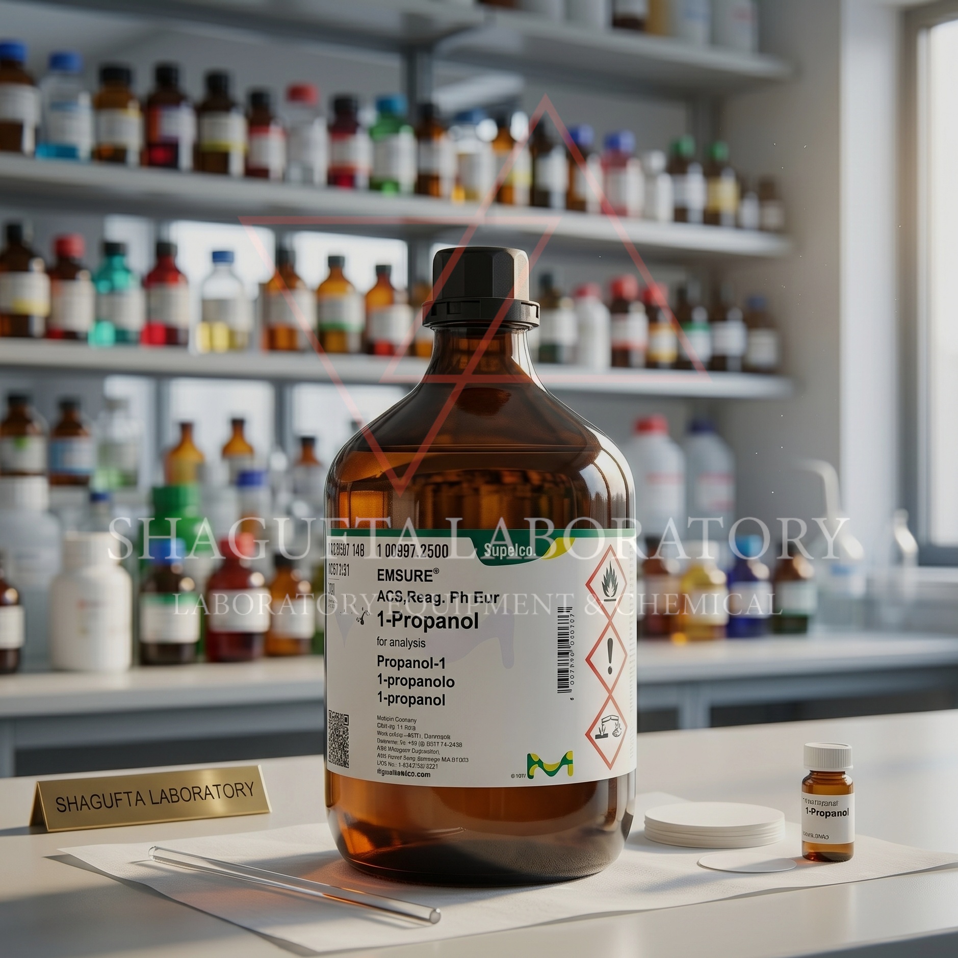 1-Propanol EMSURE® ACS Reag. Ph Eur merupakan pelarut kimia berkualitas analytical grade dengan tingkat kemurnian tinggi untuk kebutuhan laboratorium, penelitian, quality control, pendidikan, serta aplikasi industri. Cocok digunakan untuk analisis laboratorium, preparasi sampel, sintesis kimia, dan aplikasi instrumental.