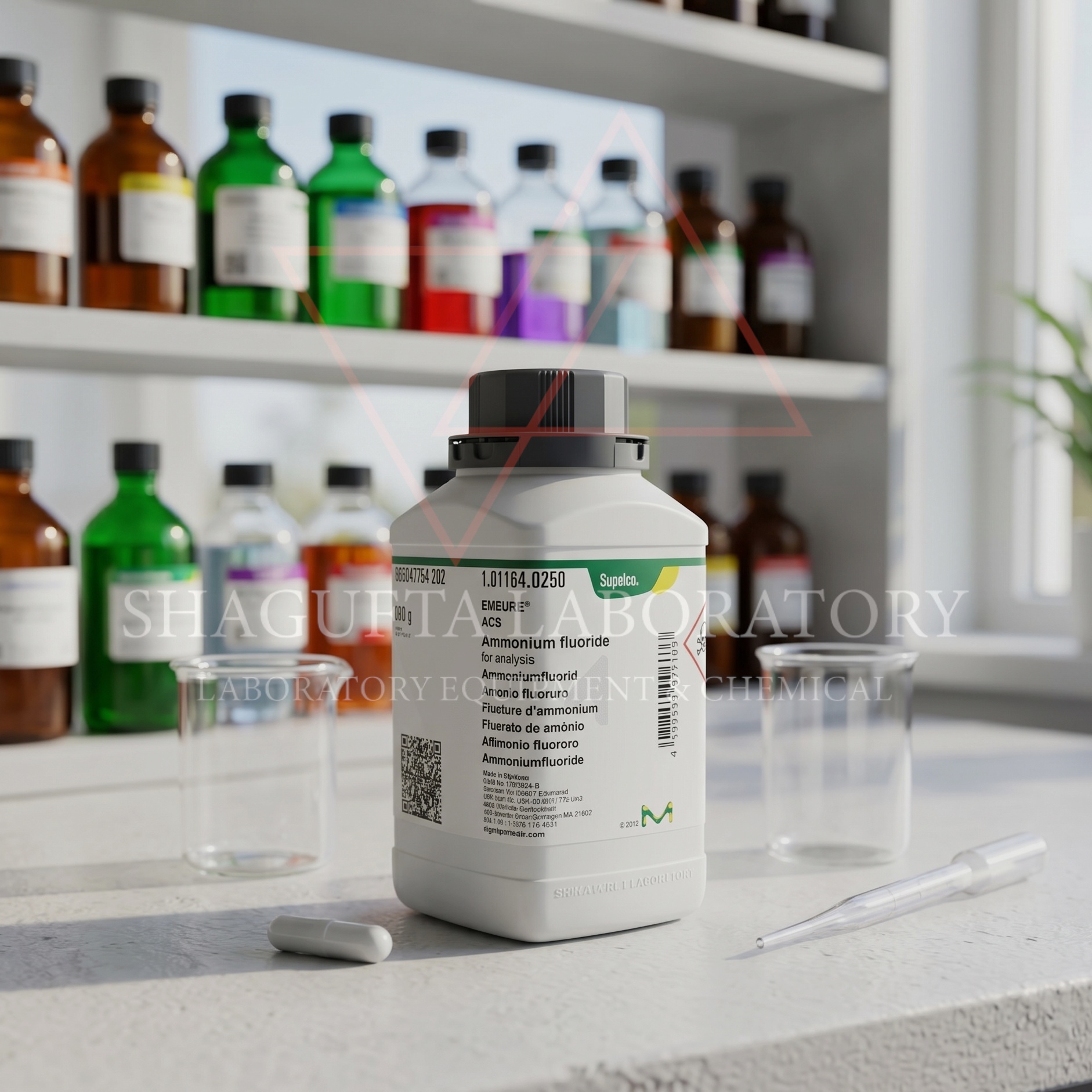 Ammonium Fluoride EMSURE® ACS Merck 101164 adalah bahan kimia laboratorium analytical grade berkualitas tinggi untuk kebutuhan analisis, penelitian, preparasi reagen, metal treatment, dan quality control industri. Produk original Merck dengan standar ACS untuk aplikasi laboratorium profesional dan institusi riset.