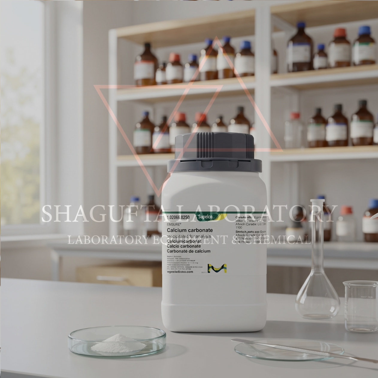 Calcium Carbonate Precipitated EMSURE® Merck 102066.0250 250g – Reagen Kimia Analytical Grade