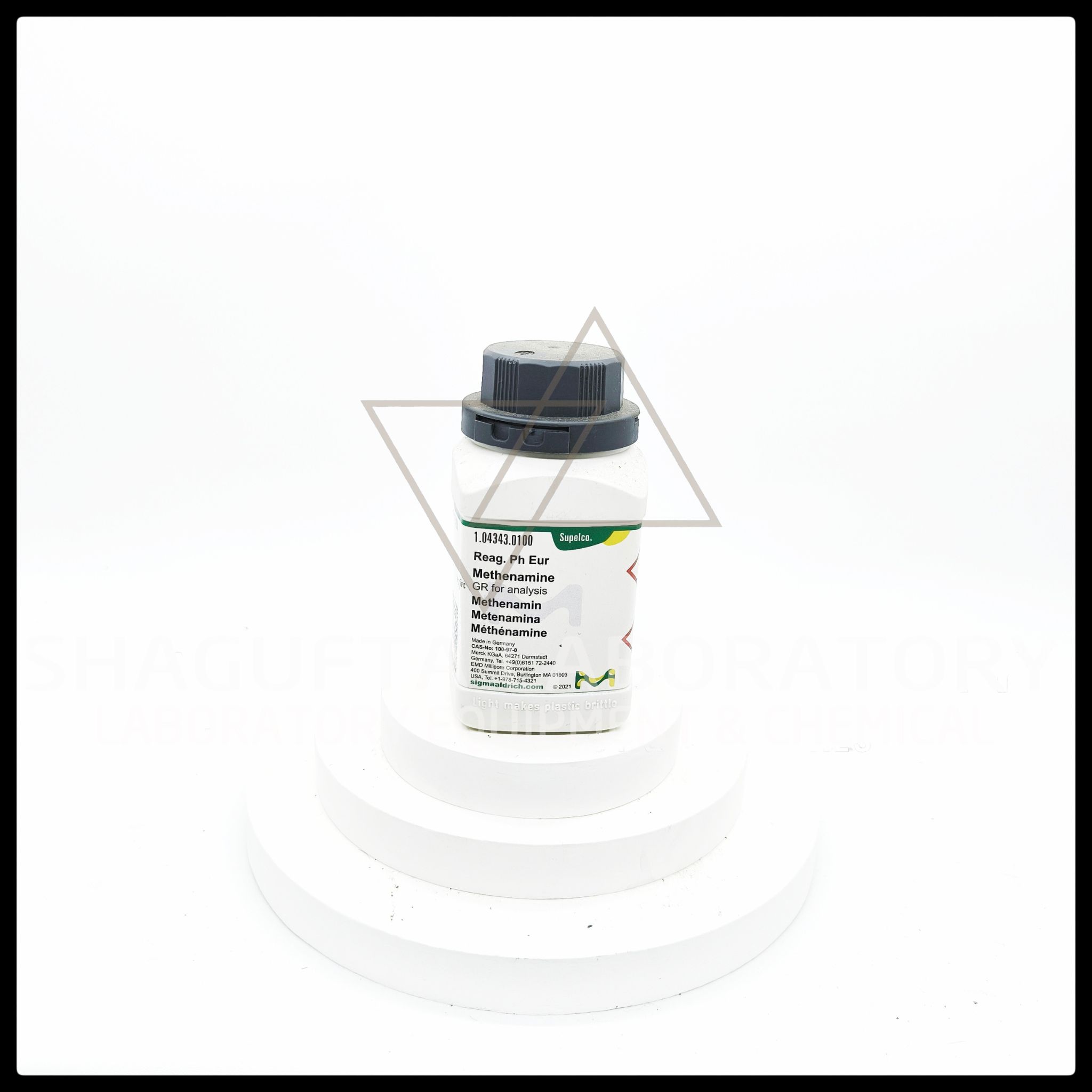 Methenamine GR for Analysis Merck Cat. No. 104343 merupakan reagent analytical grade berkualitas tinggi untuk kebutuhan analisis laboratorium, sintesis kimia, penelitian farmasi, quality control, dan aplikasi industri. Memenuhi standar Reag. Ph Eur untuk penggunaan laboratorium profesional dan institusional.