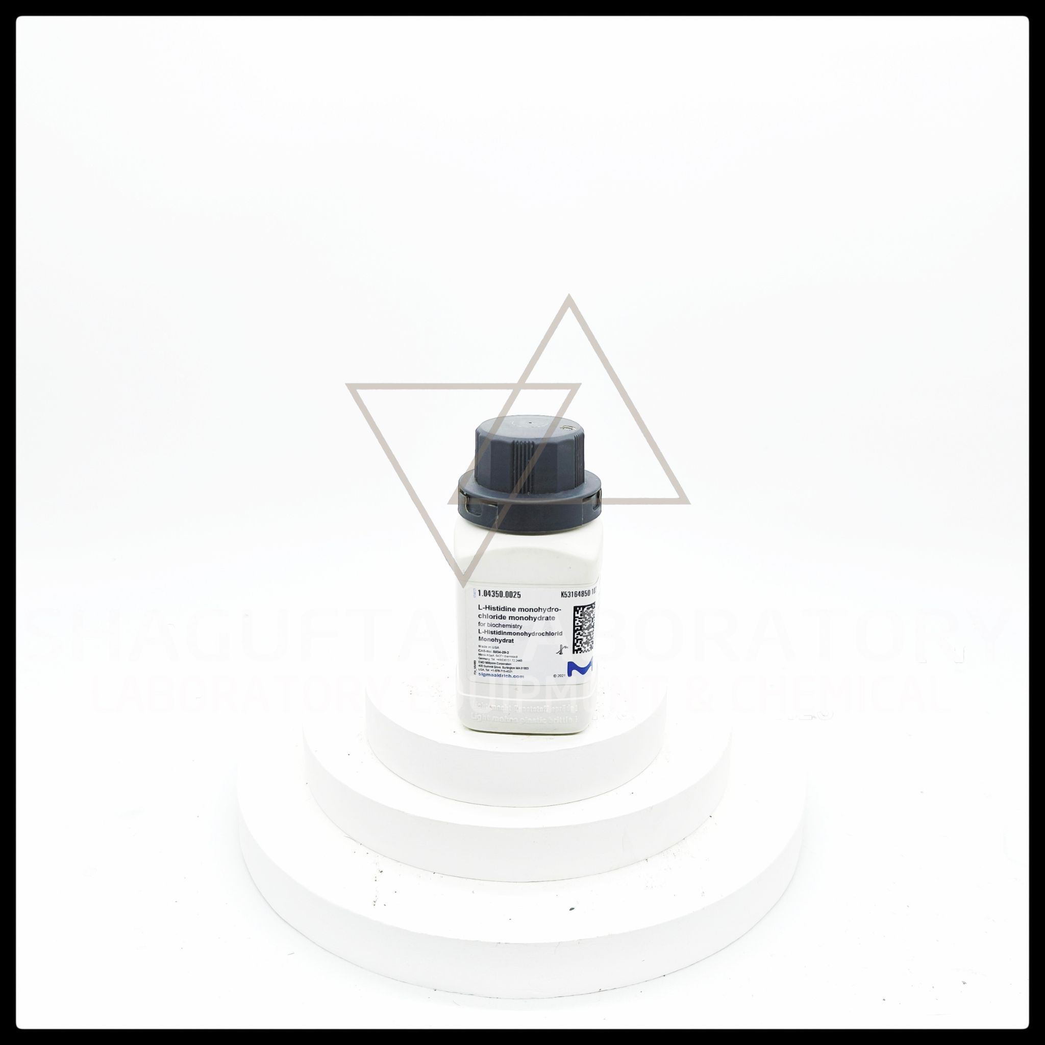 L-Histidine Monohydrochloride Monohydrate Merck Cat. No. 104350 merupakan reagent biokimia berkualitas tinggi untuk kebutuhan laboratorium, penelitian bioteknologi, media kultur, analisis biokimia, dan aplikasi research profesional. Cocok digunakan pada laboratorium pendidikan, farmasi, QC, dan institusi penelitian.
