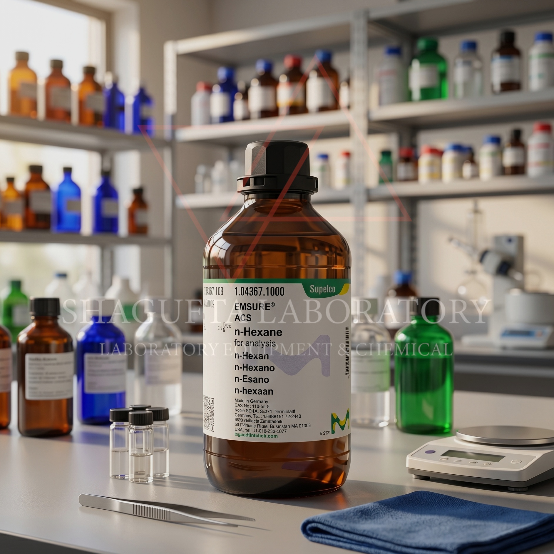 n-Hexane EMSURE ACS Supelco Merck 50mL untuk Analisis Laboratorium (REPACK)