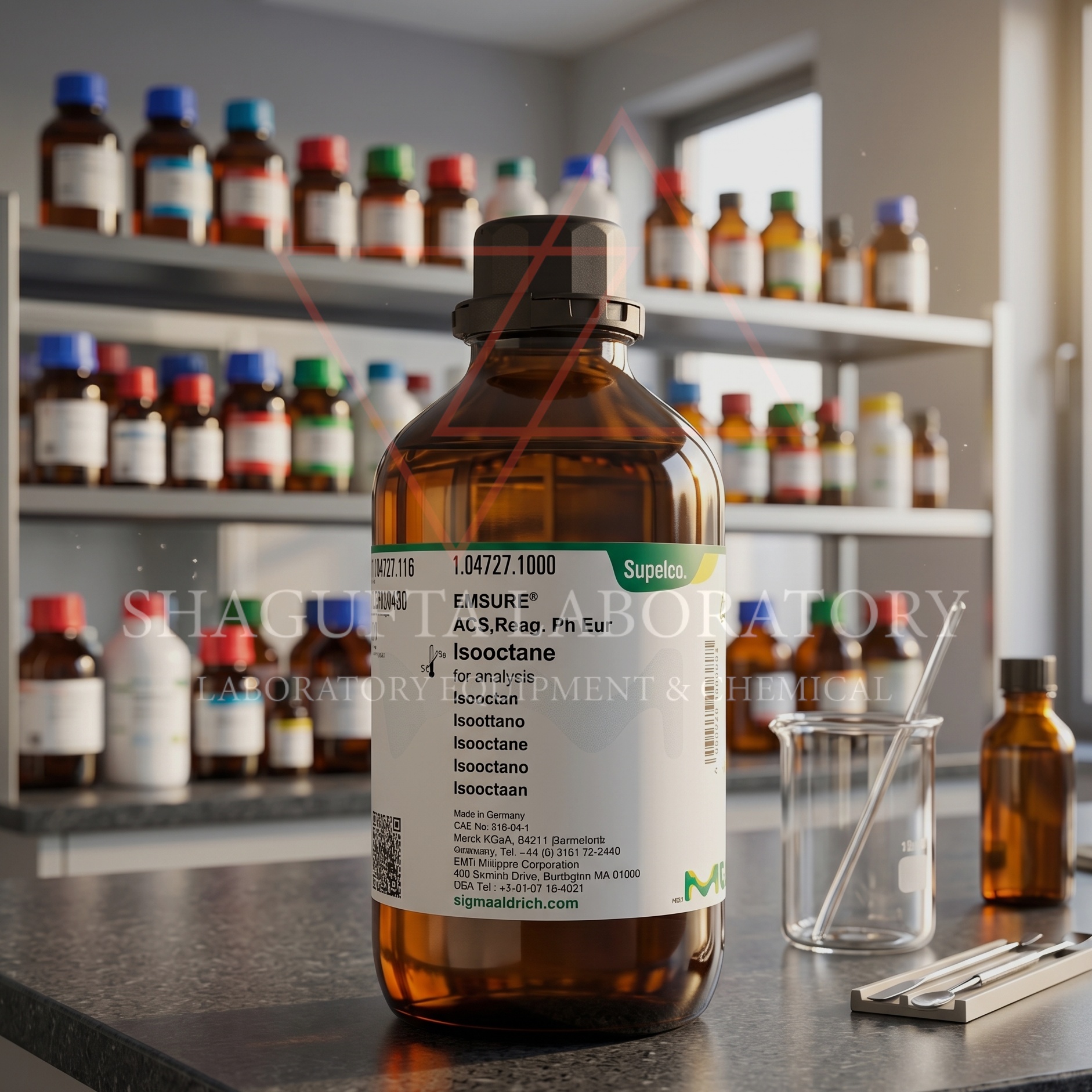 Isooctane EMSURE ACS Reag. Ph Eur Supelco 104727 Merck 100mL untuk Analisis Laboratorium (REPACK)
