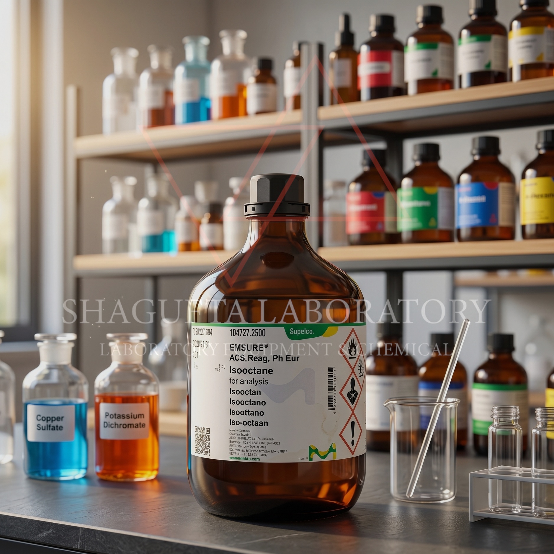 Isooctane EMSURE ACS Reag. Ph Eur Supelco 104727 Merck 100mL untuk Analisis Laboratorium (REPACK)