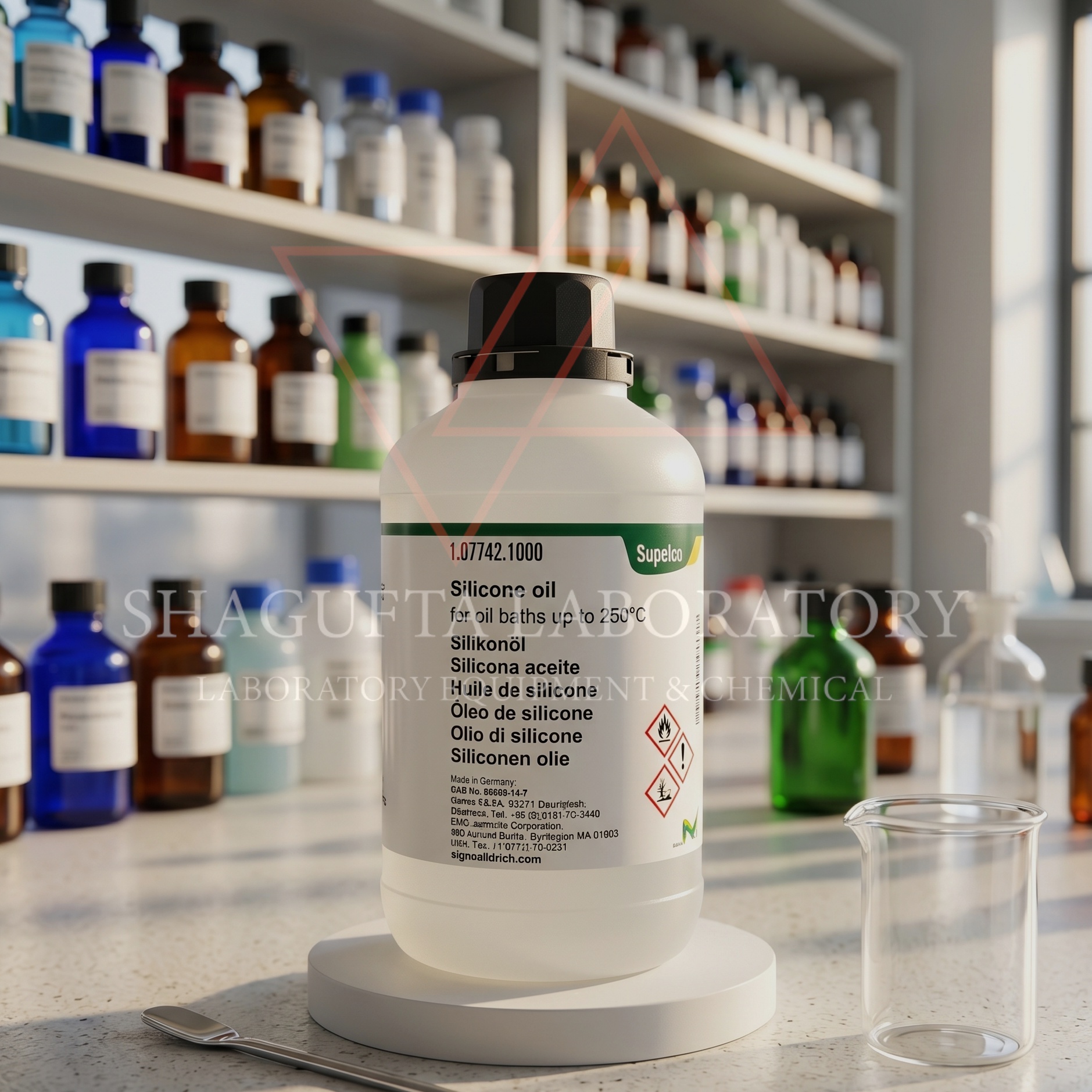 Supelco Merck Silicone Oil for Oil Baths up to 250°C 1.07742.1000 High Temperature Laboratory Fluid