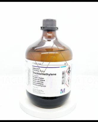 Trichloroethylene EMSURE® Merck merupakan pelarut analytical grade berkualitas tinggi untuk kebutuhan analisa laboratorium, ekstraksi, penelitian, dan quality control industri. Memenuhi standar ACS, Reag. Ph Eur untuk penggunaan laboratorium profesional dan institusi.