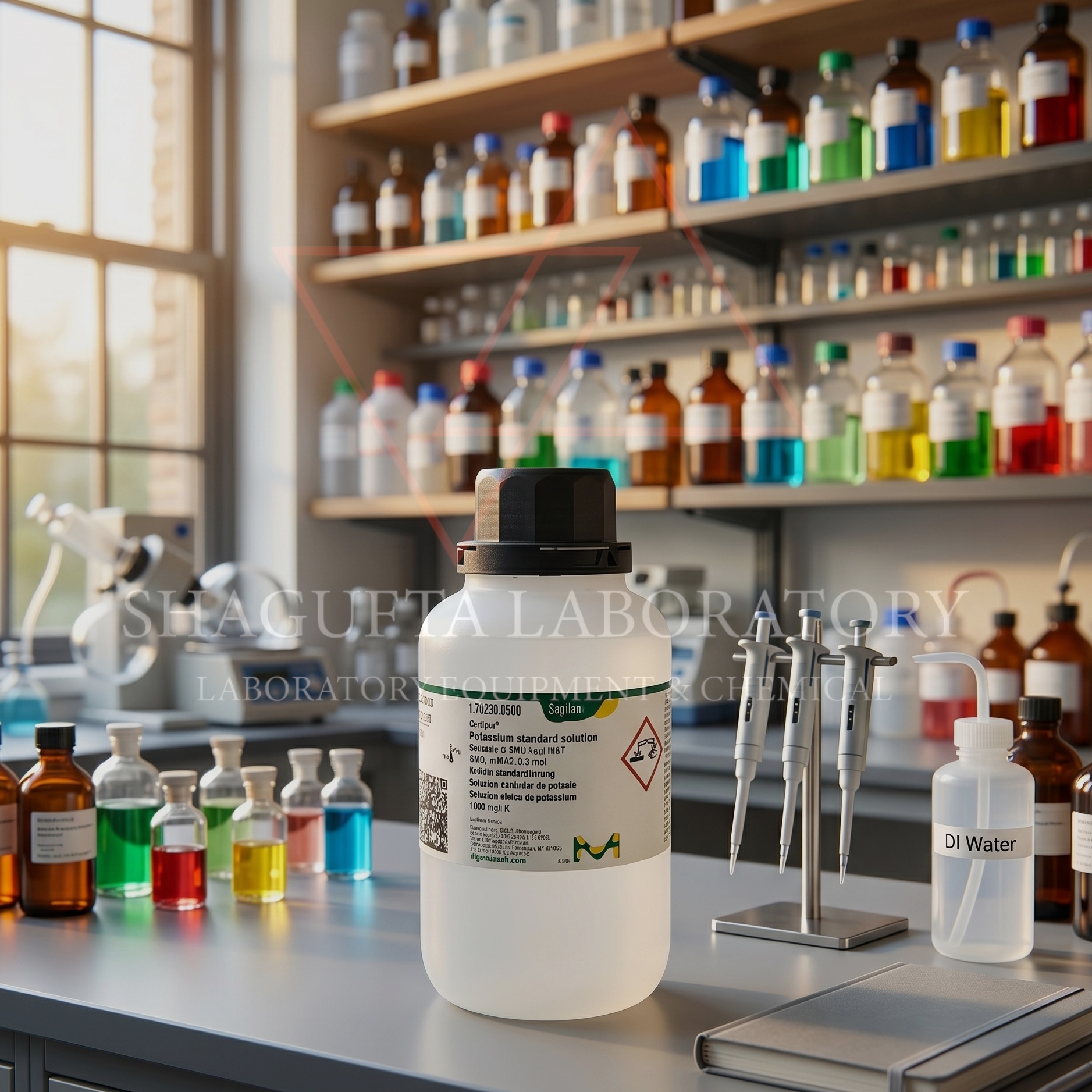 Potassium Standard Solution Certipur Supelco 1.70230 merupakan larutan standar kalium berkualitas tinggi yang traceable ke NIST untuk kebutuhan kalibrasi instrumen, validasi metode, quality control, dan analisis laboratorium profesional.