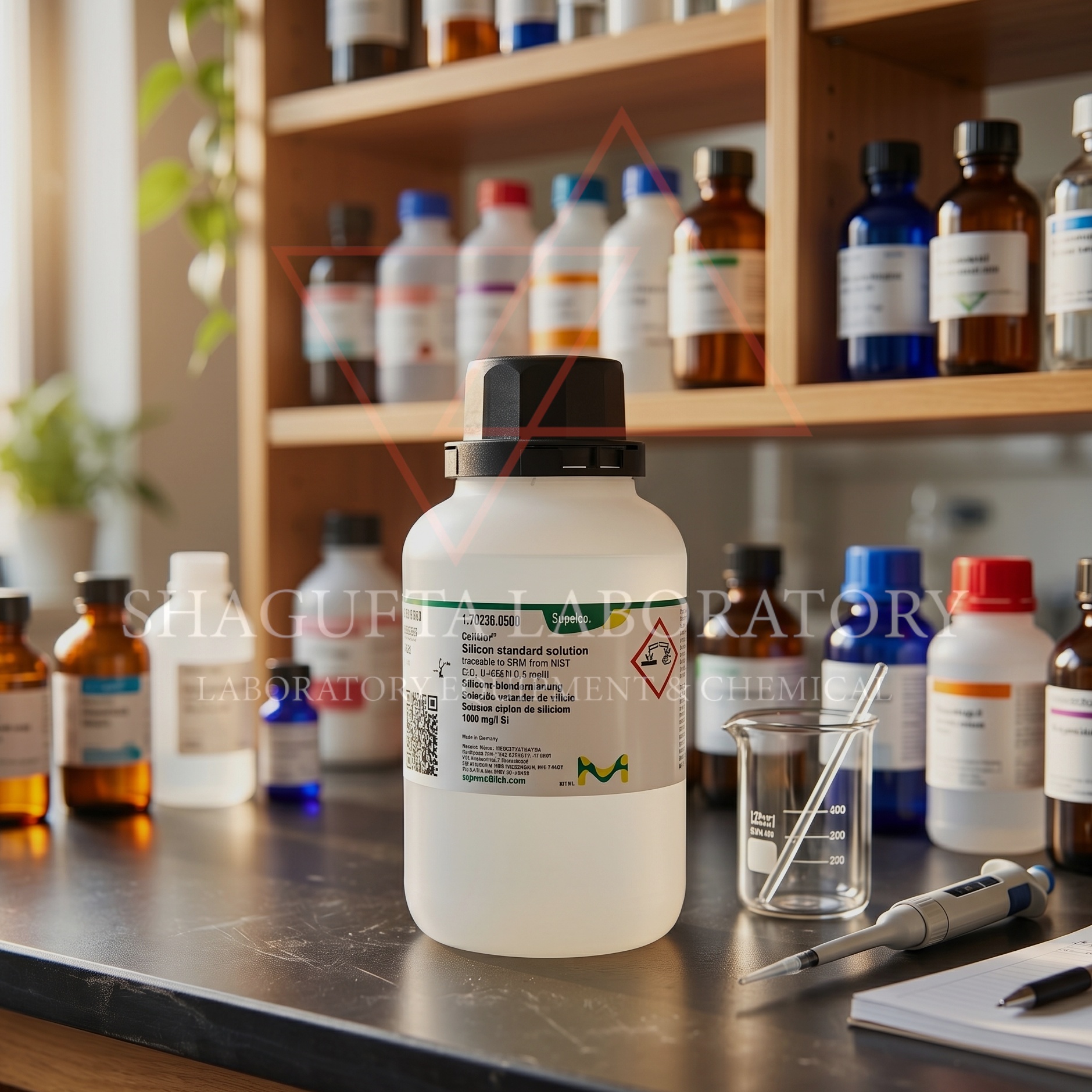 Silicon Standard Solution Certipur Supelco 1.70236 merupakan larutan standar silikon berkualitas tinggi yang traceable ke NIST untuk kebutuhan kalibrasi, validasi metode, analisis instrumen, quality control, dan penelitian laboratorium profesional.