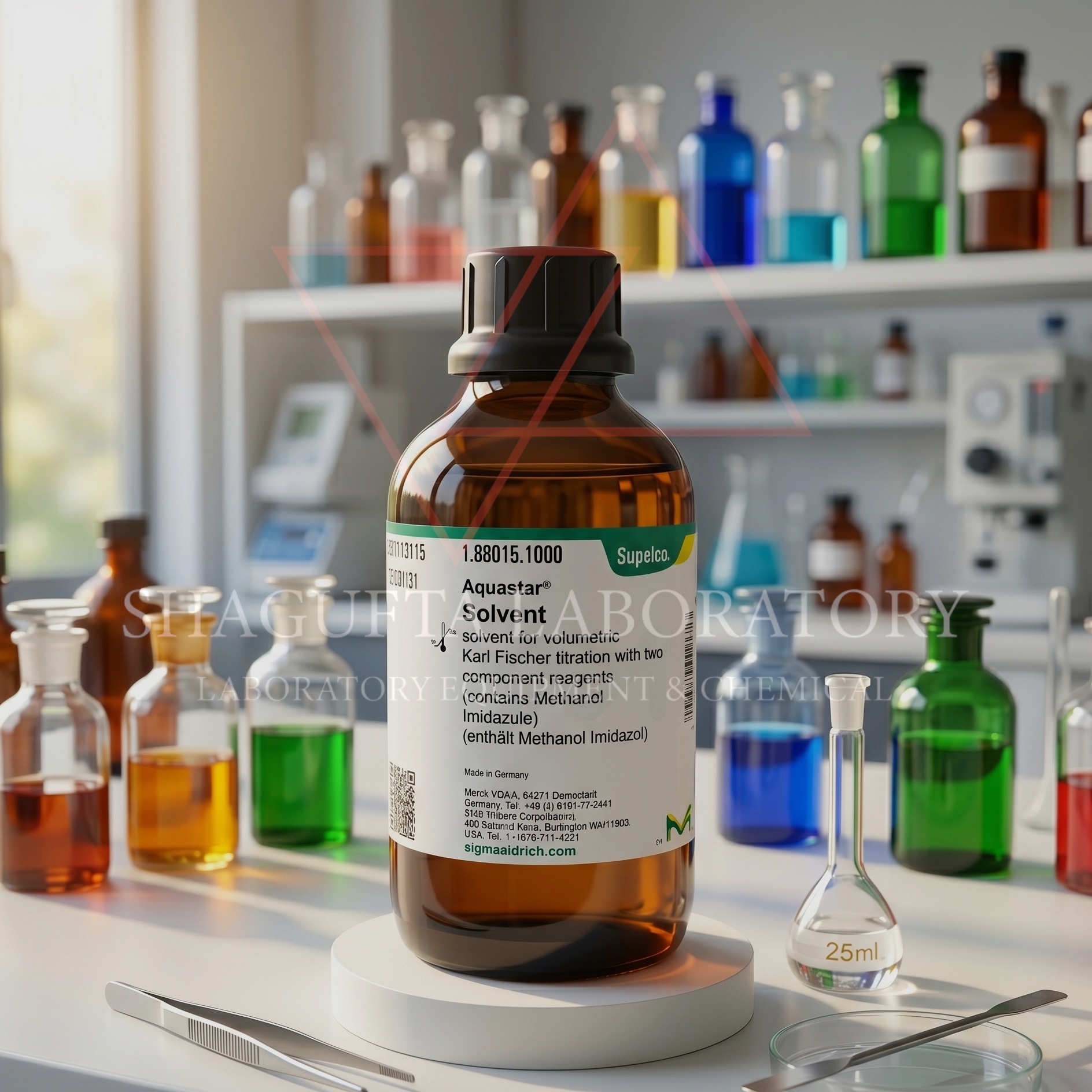 Aquastar Solvent Karl Fischer Supelco kode 188015 merupakan solvent khusus untuk titrasi volumetrik Karl Fischer dengan sistem two-component reagents. Cocok digunakan untuk analisis kadar air pada laboratorium QC, penelitian, industri farmasi, makanan, kimia, dan institusi laboratorium profesional.