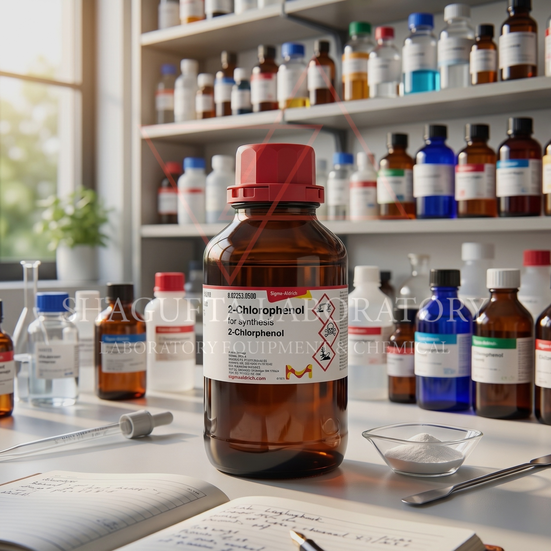 2-Chlorophenol for synthesis Sigma Aldrich kode 802253 merupakan bahan kimia laboratorium berkualitas tinggi untuk kebutuhan sintesis organik, penelitian, quality control, dan aplikasi industri. Cocok digunakan pada laboratorium pendidikan, farmasi, kimia, dan institusi penelitian profesional.