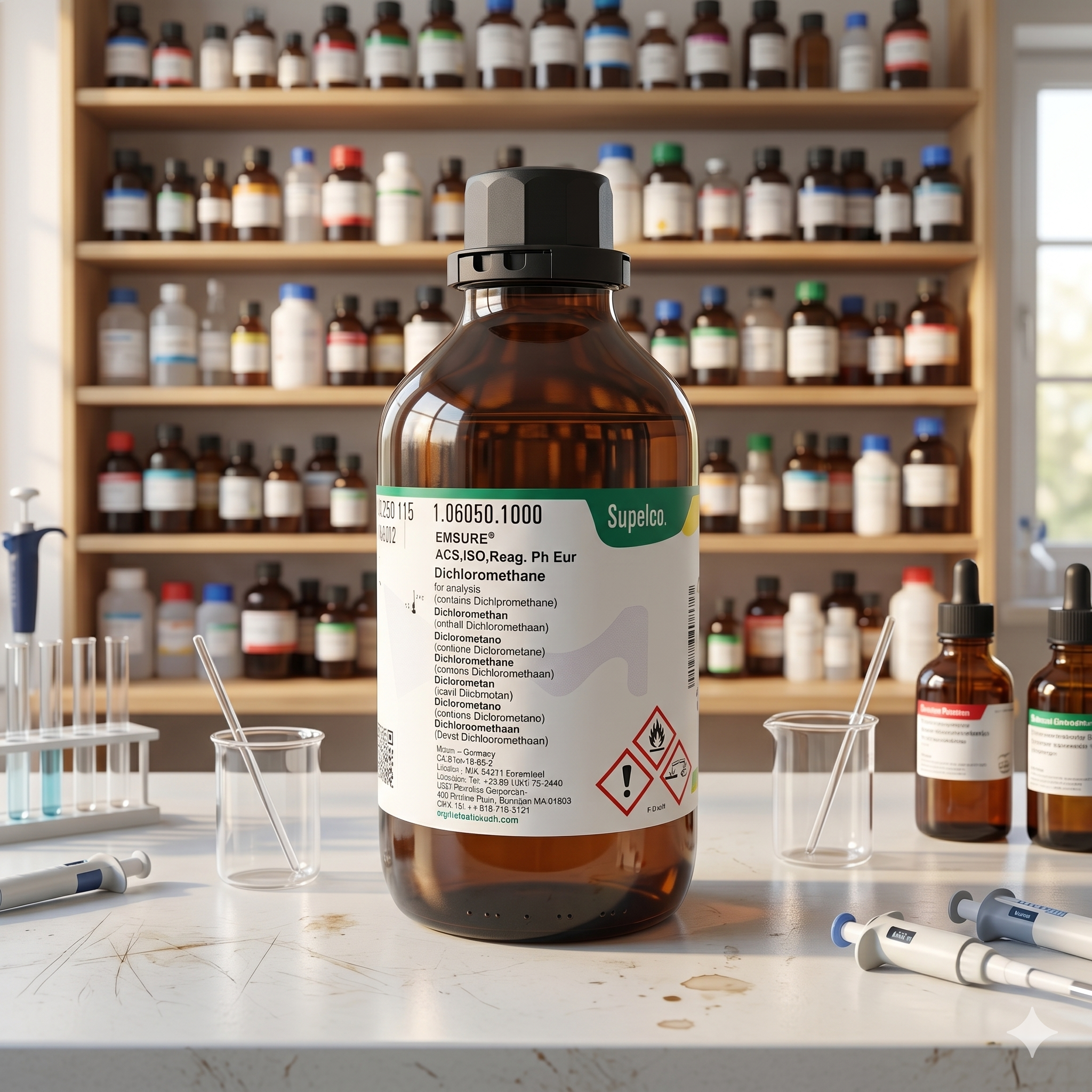 Dichloromethane EMSURE ACS ISO Reag Ph Eur Merck Supelco 1L for Analysis