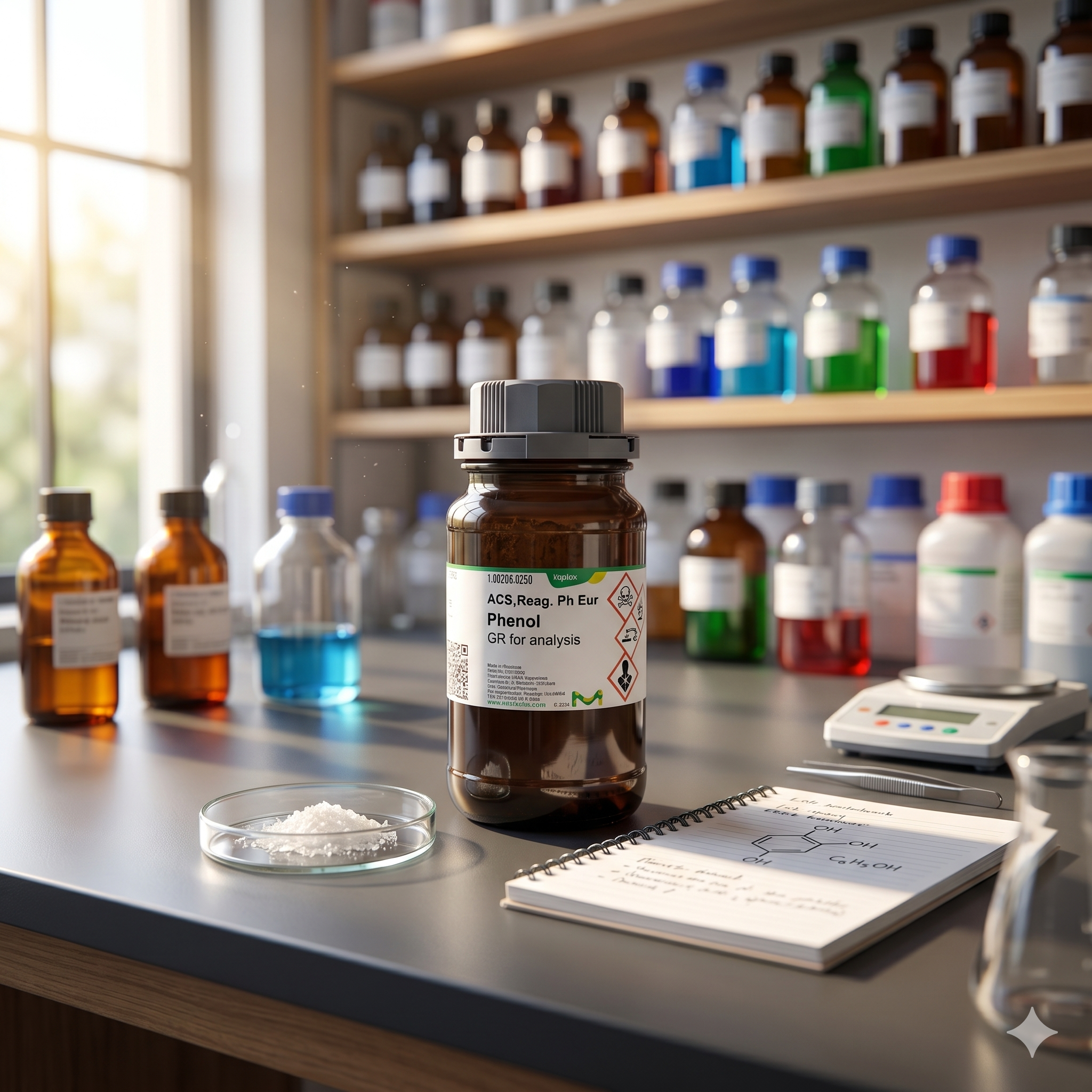 PPhenol ACS Reag Ph Eur Supelco 20GR Merck 1.00206 GR for Analysis Analytical Grade (REPACK)
