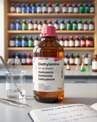 Diethylamine for synthesis Sigma Aldrich kode 803010 merupakan bahan kimia laboratorium berkualitas tinggi untuk kebutuhan sintesis organik, penelitian, quality control, dan aplikasi industri. Cocok digunakan pada laboratorium pendidikan, farmasi, kimia, dan institusi penelitian profesional.