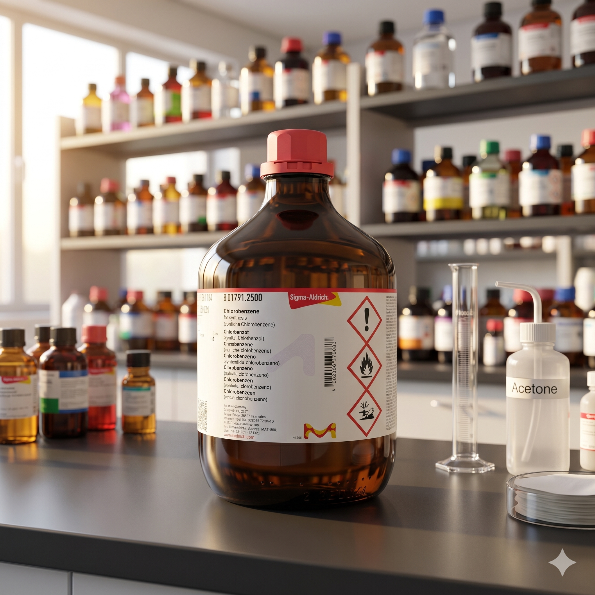 Chlorobenzene for synthesis Sigma Aldrich kode 801791 merupakan bahan kimia laboratorium berkualitas tinggi untuk kebutuhan sintesis organik, penelitian, quality control, dan aplikasi industri. Cocok digunakan untuk laboratorium pendidikan, farmasi, kimia, manufaktur, dan institusi penelitian profesional.