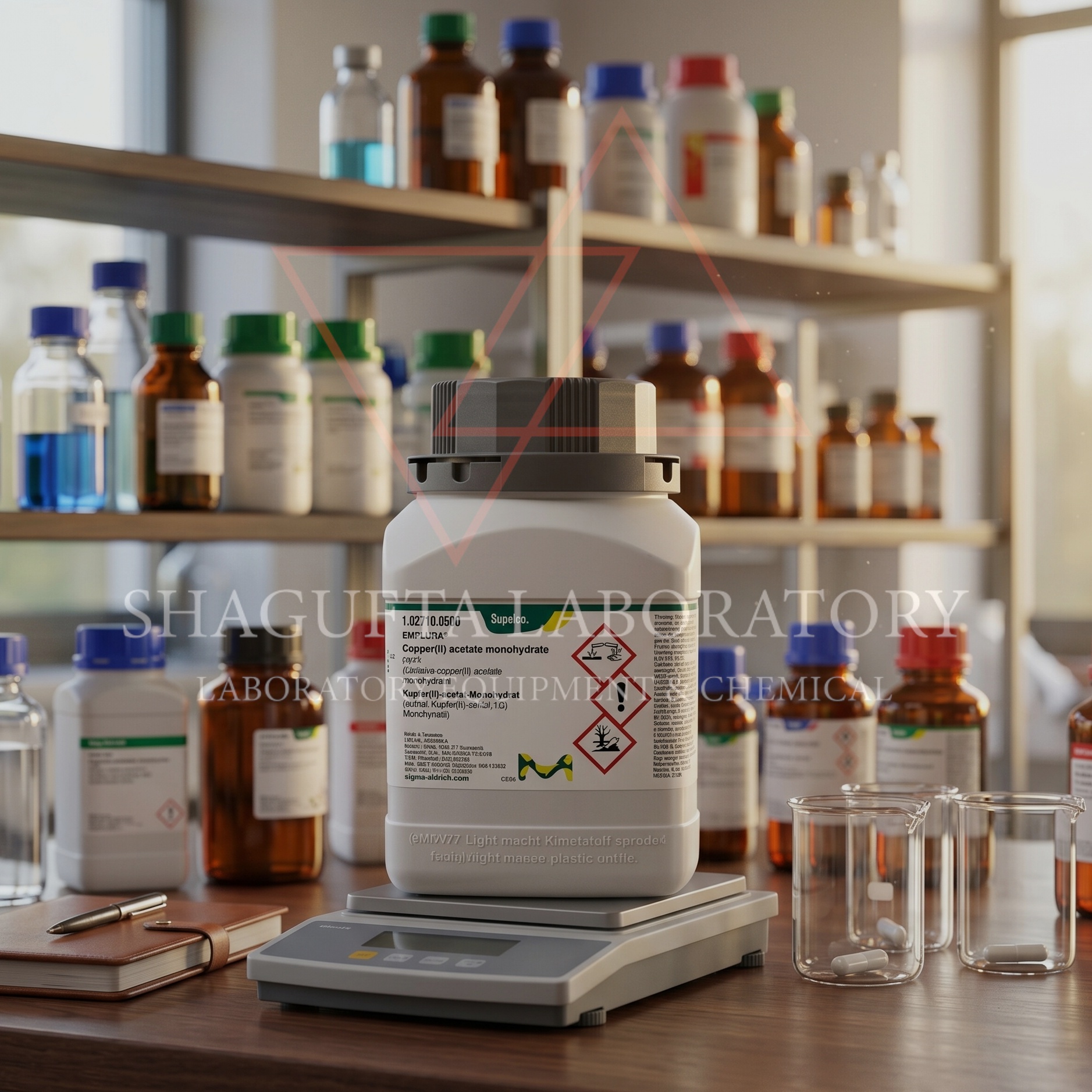 Copper(II) Acetate Monohydrate EMPURA® Merck Supelco adalah bahan kimia laboratorium berkualitas tinggi yang digunakan untuk kebutuhan penelitian, quality control, pendidikan, sintesis kimia, dan aplikasi industri. Produk ini memiliki kualitas konsisten dan cocok untuk penggunaan laboratorium profesional maupun institusi akademik.