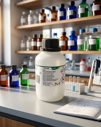 Silver Standard Solution Certipur® Supelco adalah larutan standar perak berkualitas tinggi dengan konsentrasi 1000 mg/L Ag yang traceable to NIST. Cocok digunakan untuk kalibrasi instrumen, validasi metode, quality control, dan analisis logam di laboratorium profesional.