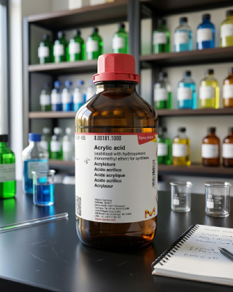 Acrylic Acid stabilized Sigma Aldrich kode 800181 merupakan bahan kimia laboratorium berkualitas tinggi untuk kebutuhan sintesis, penelitian, polimerisasi, quality control, dan aplikasi industri. Cocok digunakan pada laboratorium pendidikan, farmasi, kimia, manufaktur, dan institusi penelitian profesional.