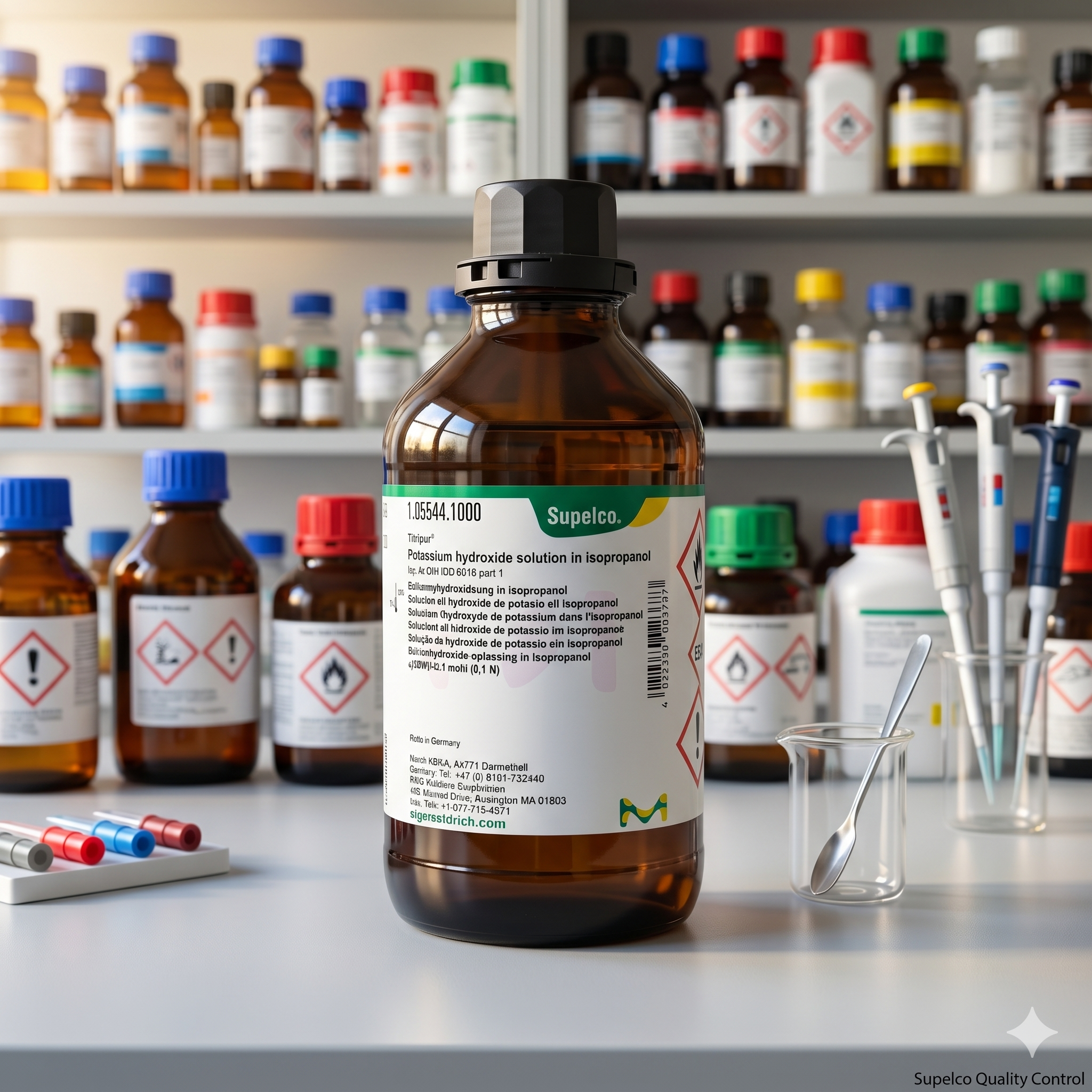 Potassium Hydroxide Solution in Isopropanol TitriPur Merck 1L Reagen Titrasi Laboratorium