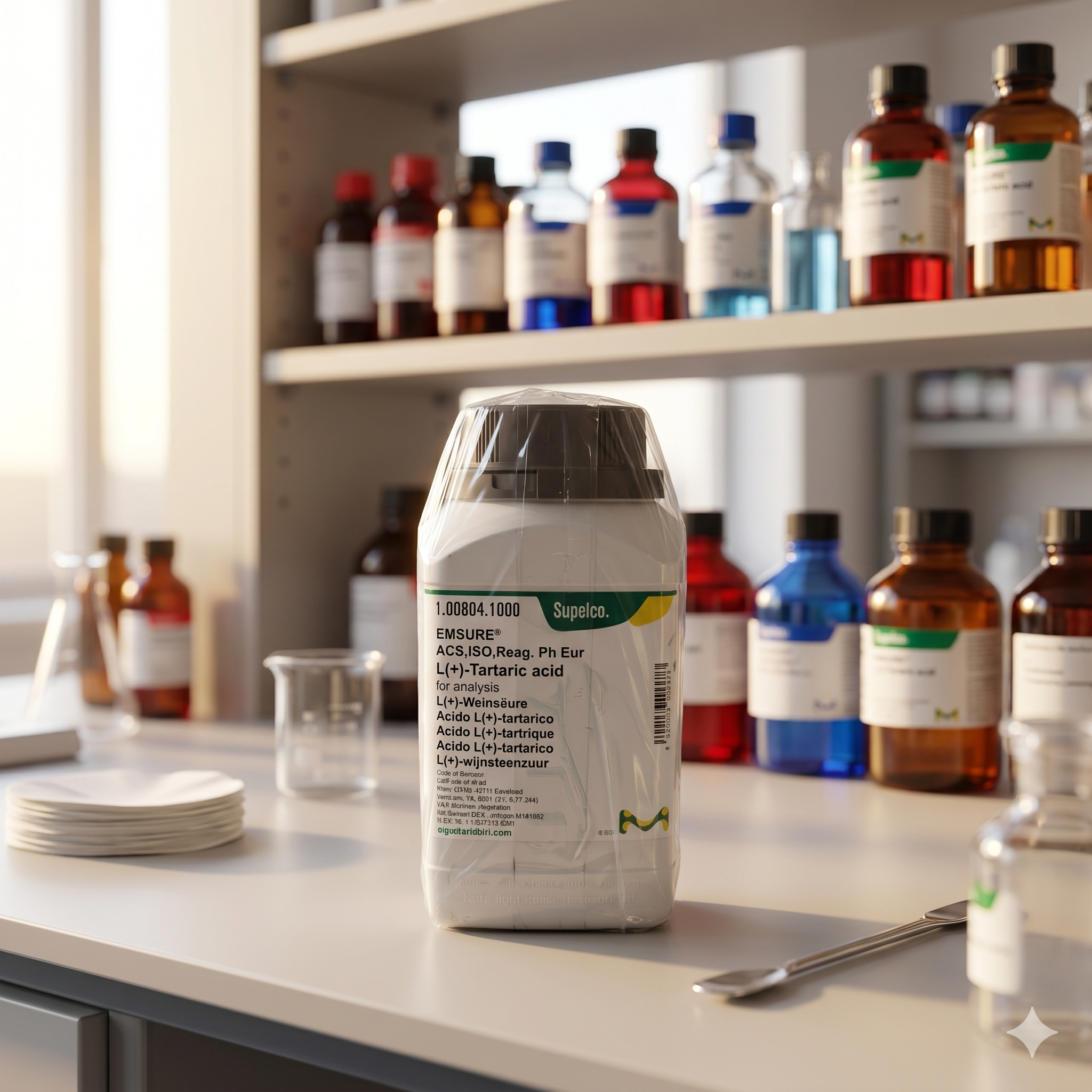L-(+)-Tartaric Acid EMSURE Merck 100804 1GR ACS ISO Reag Ph Eur Analytical Grade (REPACK)