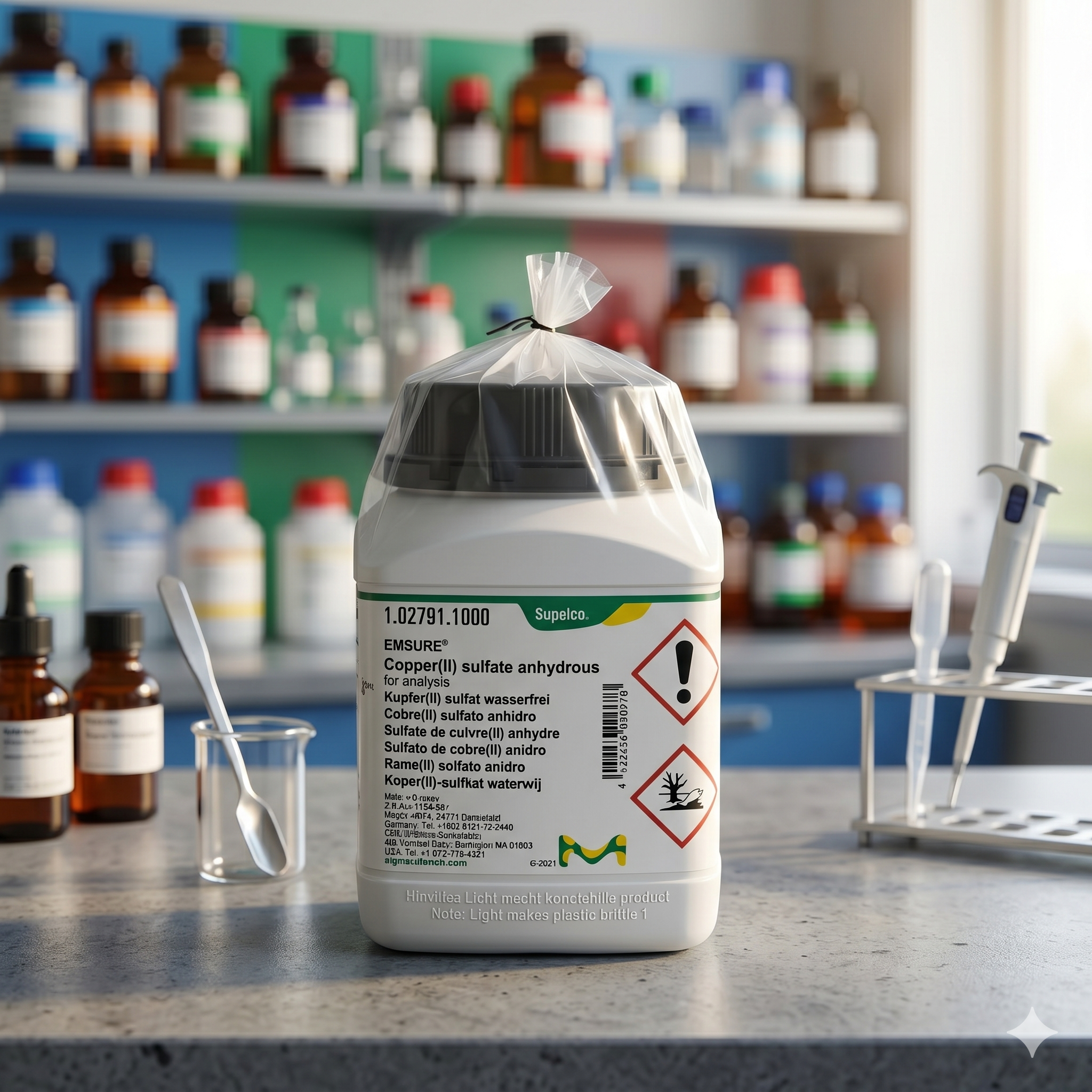 Copper(II) Sulfate Anhydrous EMSURE® Supelco Merck 102791 1GR (REPACK)