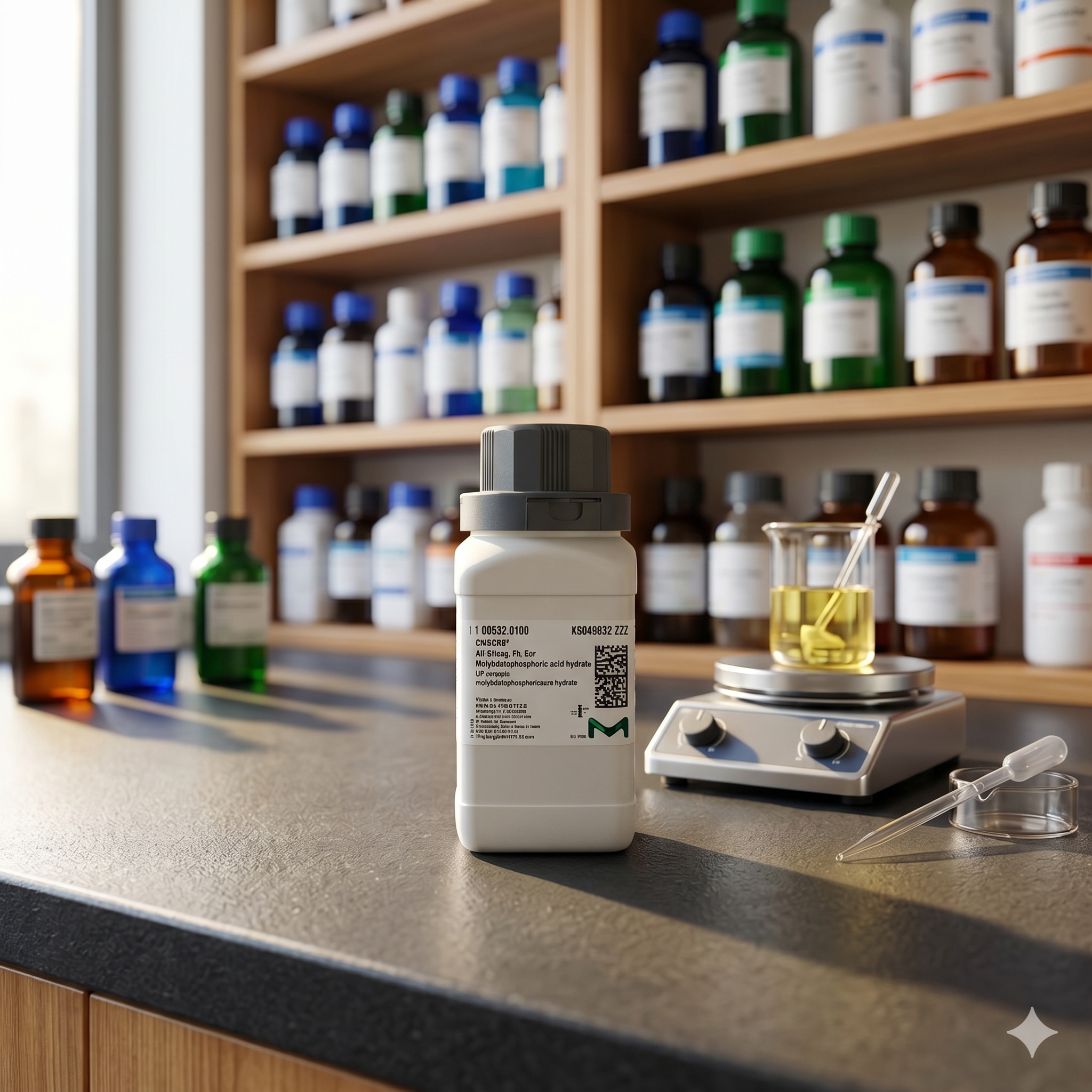 Molybdophosphoric Acid Hydrate EMSURE Merck 100532 100g – Reagent Analytical Grade Laboratorium