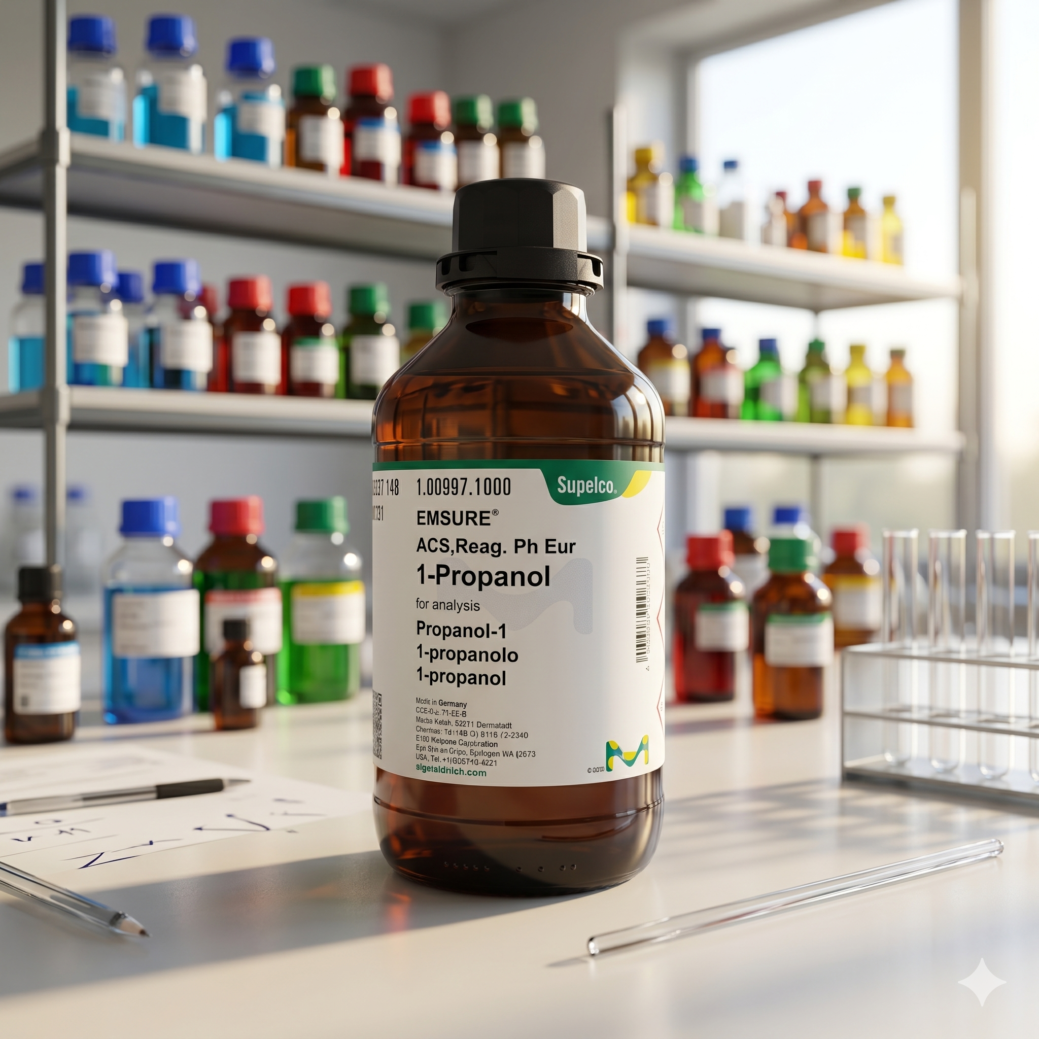 1-Propanol EMSURE® Merck 1L – Propanol-1 for Analysis ACS Reag. Ph Eur Original