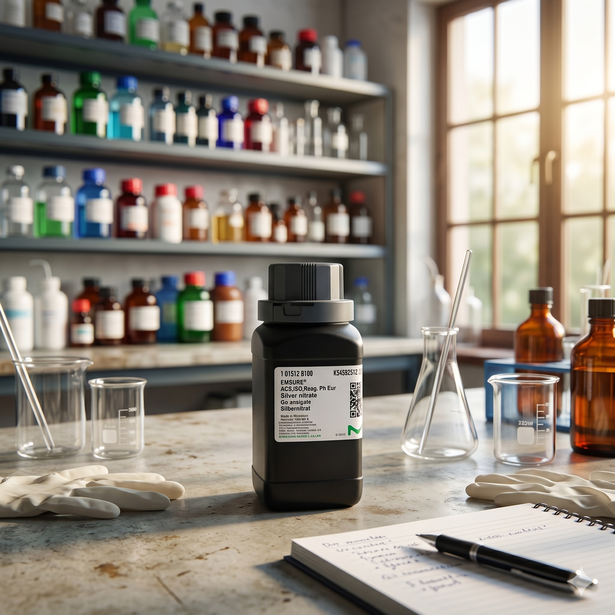 Silver Nitrate EMSURE ACS ISO Reag Ph Eur Merck 101512 1GR Reagen Laboratorium (REPACK)
