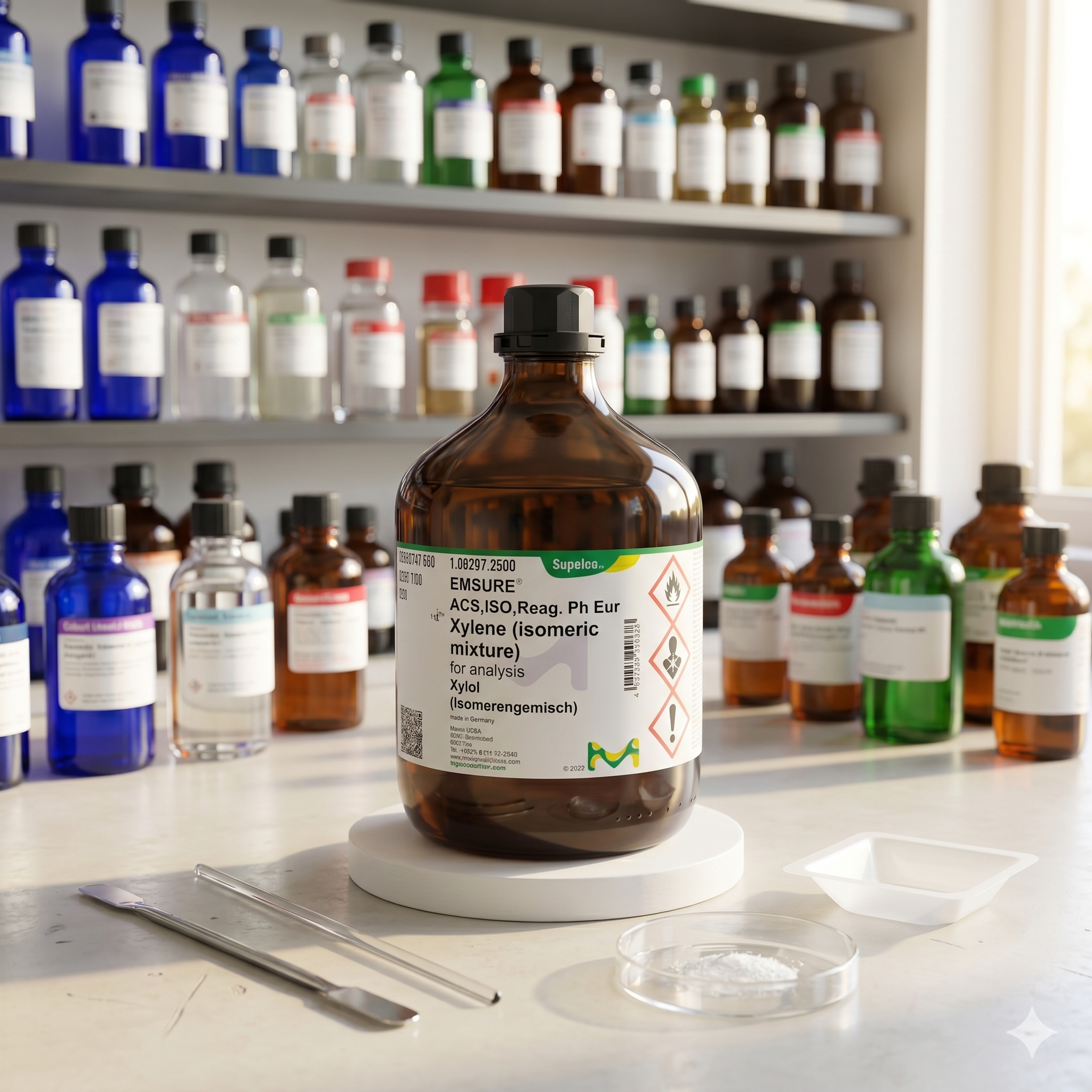 Supelco Merck EMSURE® Xylene Isomeric Mixture ACS ISO Reag. Ph Eur 1.08297.2500 for Analysis 50ML (REPACK)
