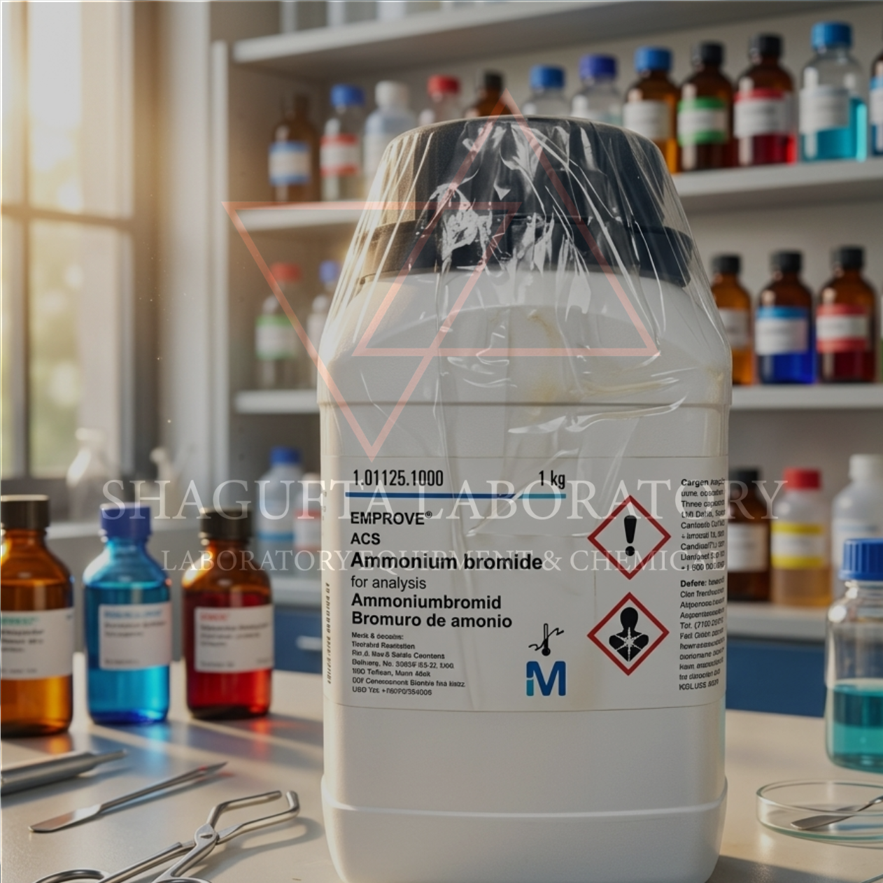 SHAGUFTA LABORATORY Sodium Bromide 1 kg Katalog 101125 – Natrium Bromida / Sodium Bromide / NaBr / Bromide Salt Laboratory Reagent