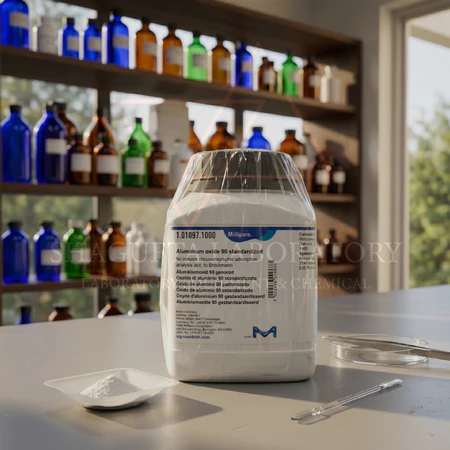 SHAGUFTA LABORATORY Aluminium Oxide 90 Standardized 50gr Katalog 101097 – Aluminium Oksida 90 Standardized / Aluminum Oxide 90 Standardized / Aluminium Oxide for Column Chromatographic Adsorption Analysis / Brockmann Alumina (REPACK)