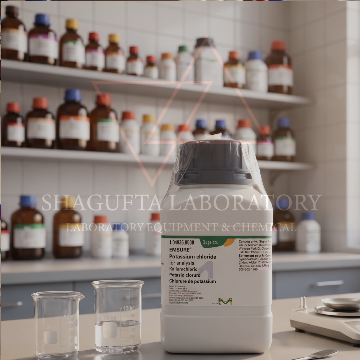 POTASSIUM CHLORIDE 500GR 104936 / KALIUM KLORIDA Pro Analis ORIGINAL MERCK