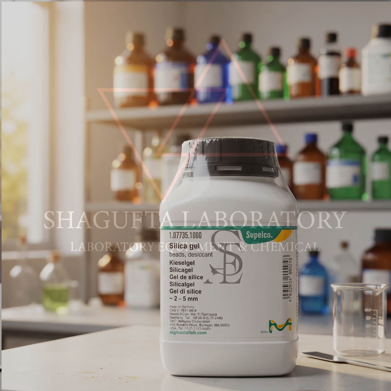 Merck Silica Gel Beads Desiccant 2–5 mm 107735 1kg – Silica Gel Penyerap Kelembapan / Silica Gel Desikan Laboratorium / Moisture Absorbent