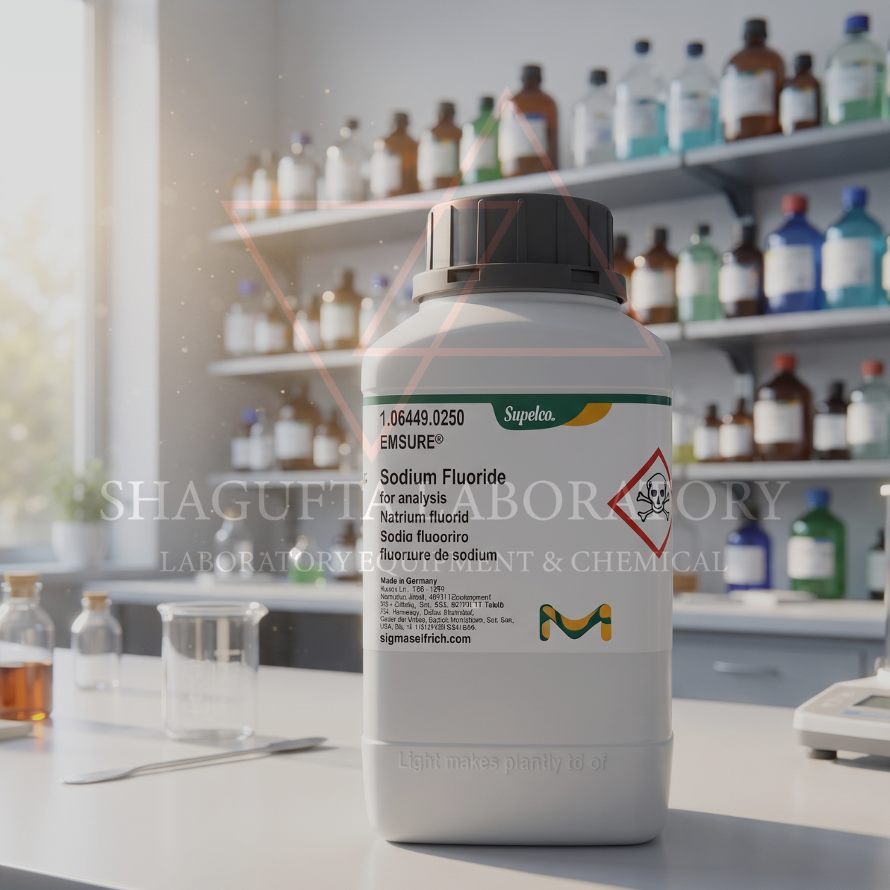 Merck EMSURE® 106449 Grade for Analysis – Sodium Fluoride 250GR / Natrium Fluorida / Sodium Fluoridum / Fluoride Salt / NaF