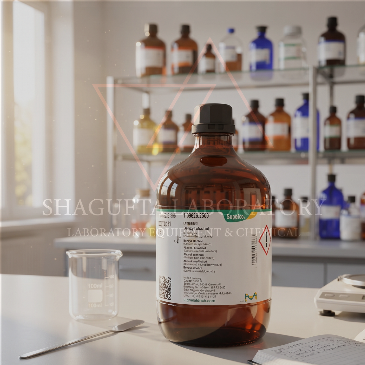 EMSURE Benzyl Alcohol 109626.2500 for Analysis Merck – Benzyl Alcohol PA Reagent Grade 2.5L untuk Laboratorium & Industri