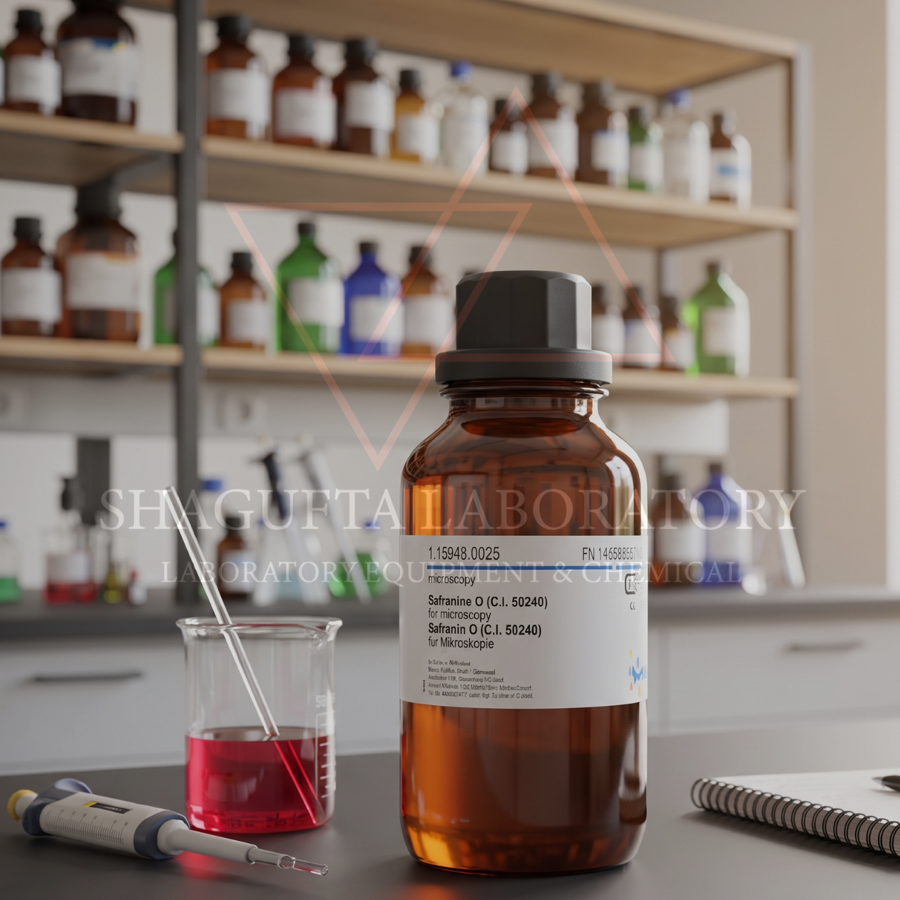Merck Certistain® 115948 Safranine O (C.I. 50240) 25 g for Microscopy / Gram Stain Counterstain / Basic Red 2