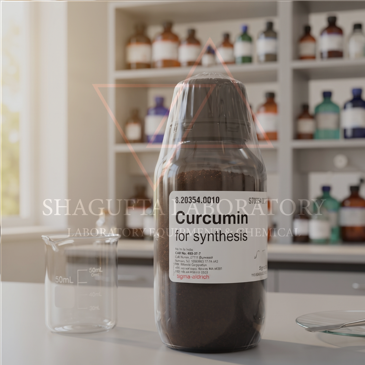Merck 820354 Curcumin 10gr Grade for Synthesis – Kurkumin / Diferuloylmethane / Turmeric Yellow (C₂₁H₂₀O₆)